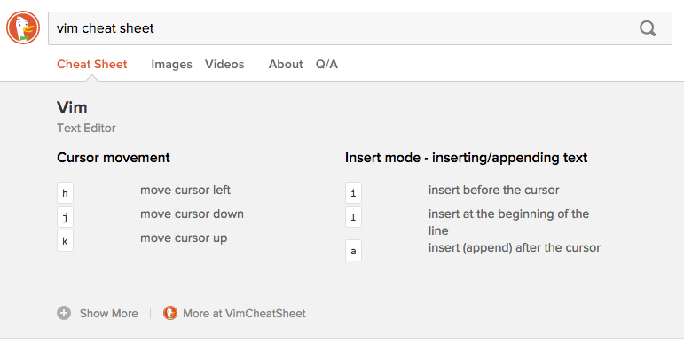 vim cheat sheet